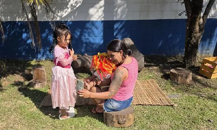 Brincar, natureza e convivência marcam encontro no CRAS Morrinhos