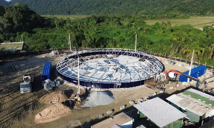 Começa montagem de estrutura metálica no Reservatório do Morrinhos