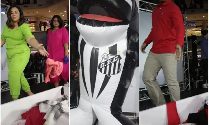 Desfile com participação de estrelas do Santos FC reverte doações para campanha do agasalho