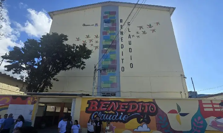 Escola Municipal Benedito Claudio é a primeira unidade de Guarujá com educação em tempo integral.