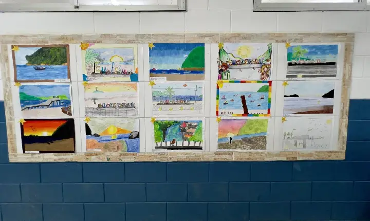 Exposição “Perequê: um lugar de muitas cores”  revela talentos artísticos de alunos de Guarujá