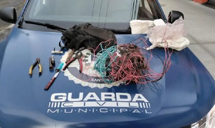 Guarda Municipal de Santos prende em flagrante três homens por furto no final de semana de Natal