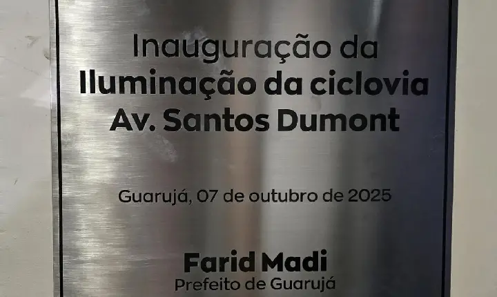 Guarujá inaugura nova iluminação em LED da ciclovia da Avenida Santos Dumont
