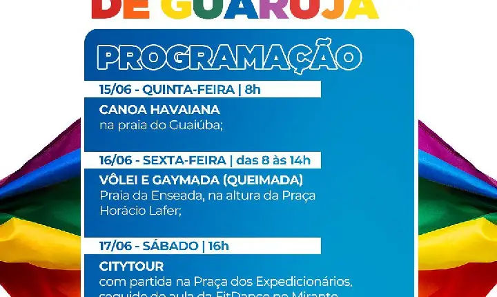 Guarujá tem programação especial na 1ª Semana da Diversidade Sexual