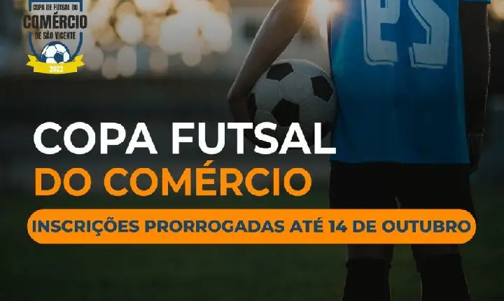 Inscrições para a Copa de Futsal do Comércio encerram na sexta-feira (14)
