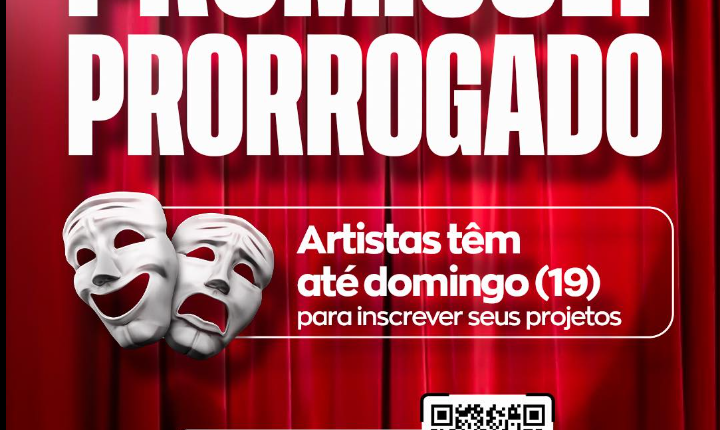 Prorrogada data-limite para incrições de projetos culturais no Promicult