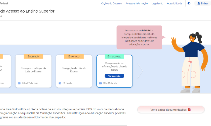 Prouni: convocados da lista de espera devem entregar dados até sexta