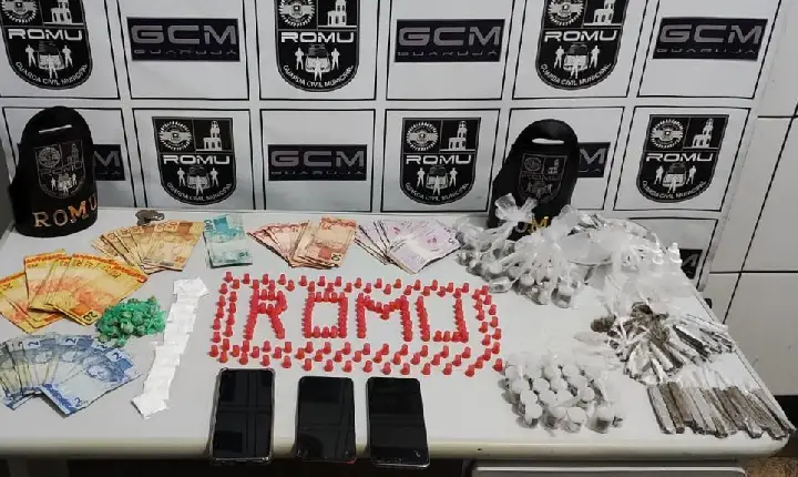 Romu captura dois indivíduos com drogas  e mais de R$ 2 mil em dinheiro