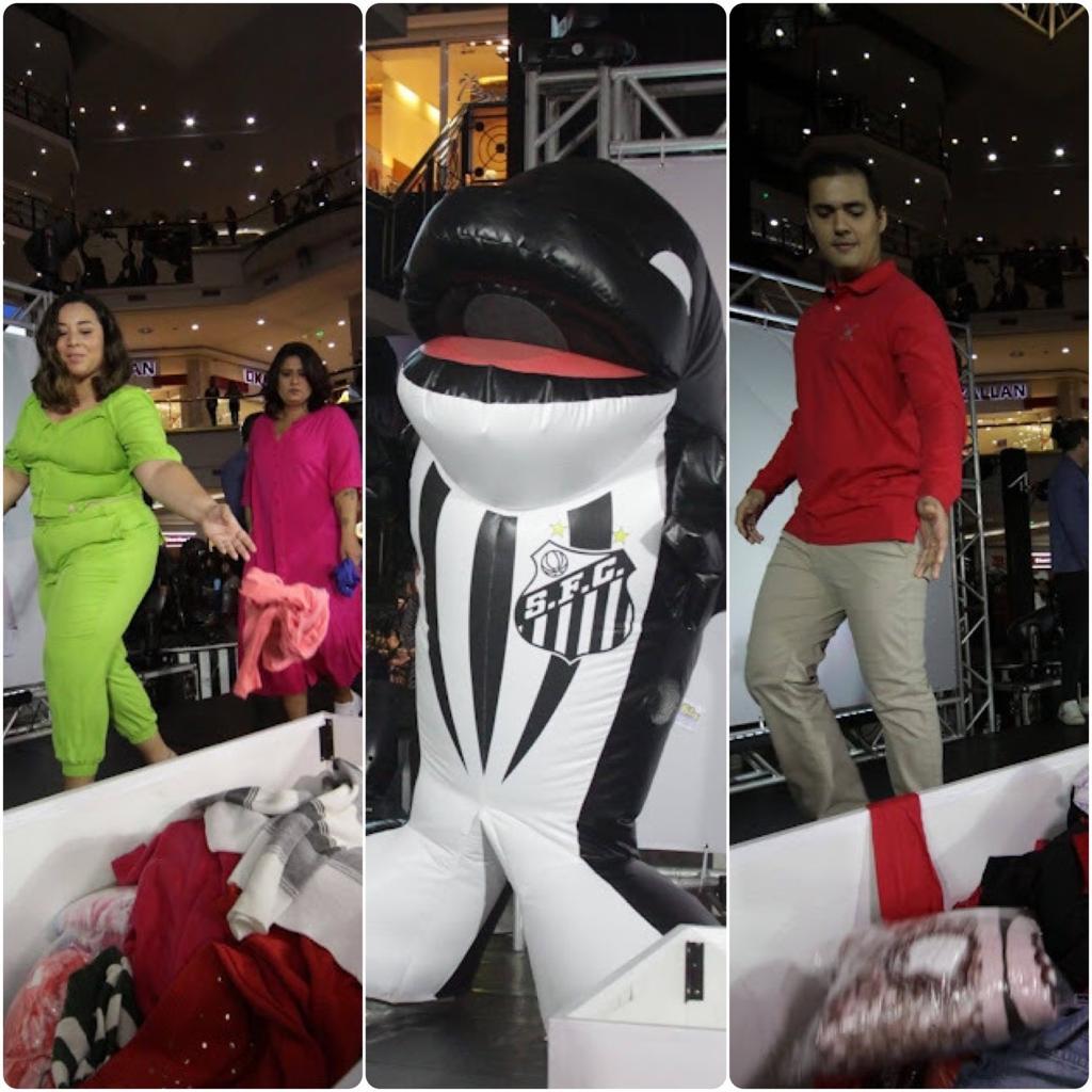 Desfile com participação de estrelas do Santos FC reverte doações para campanha do agasalho