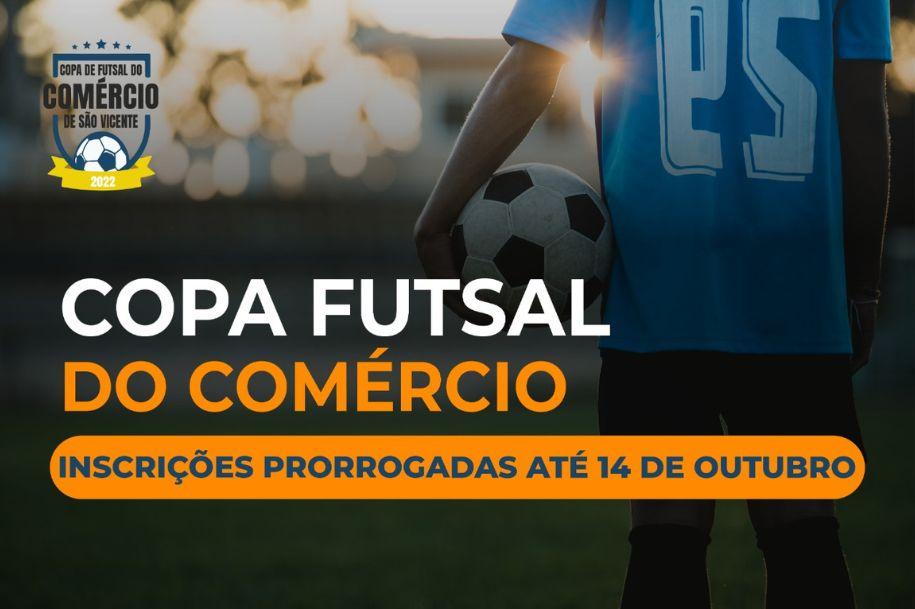Inscrições para a Copa de Futsal do Comércio encerram na sexta-feira (14)