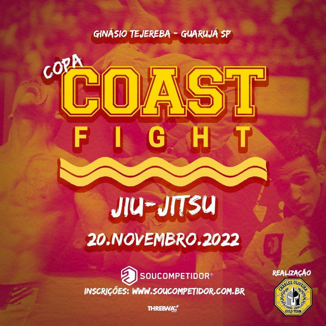 Coast Fight, evento de Jiu-jitsu de Charles do Bronx, acontece no próximo dia 20 em Guarujá