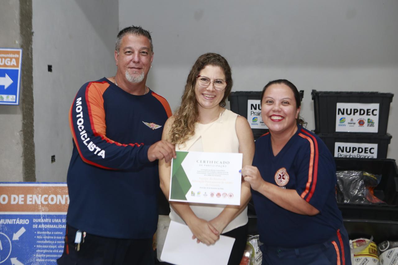 Moradores da Prainha Branca são qualificados para ação de resposta em caso de desastres naturais