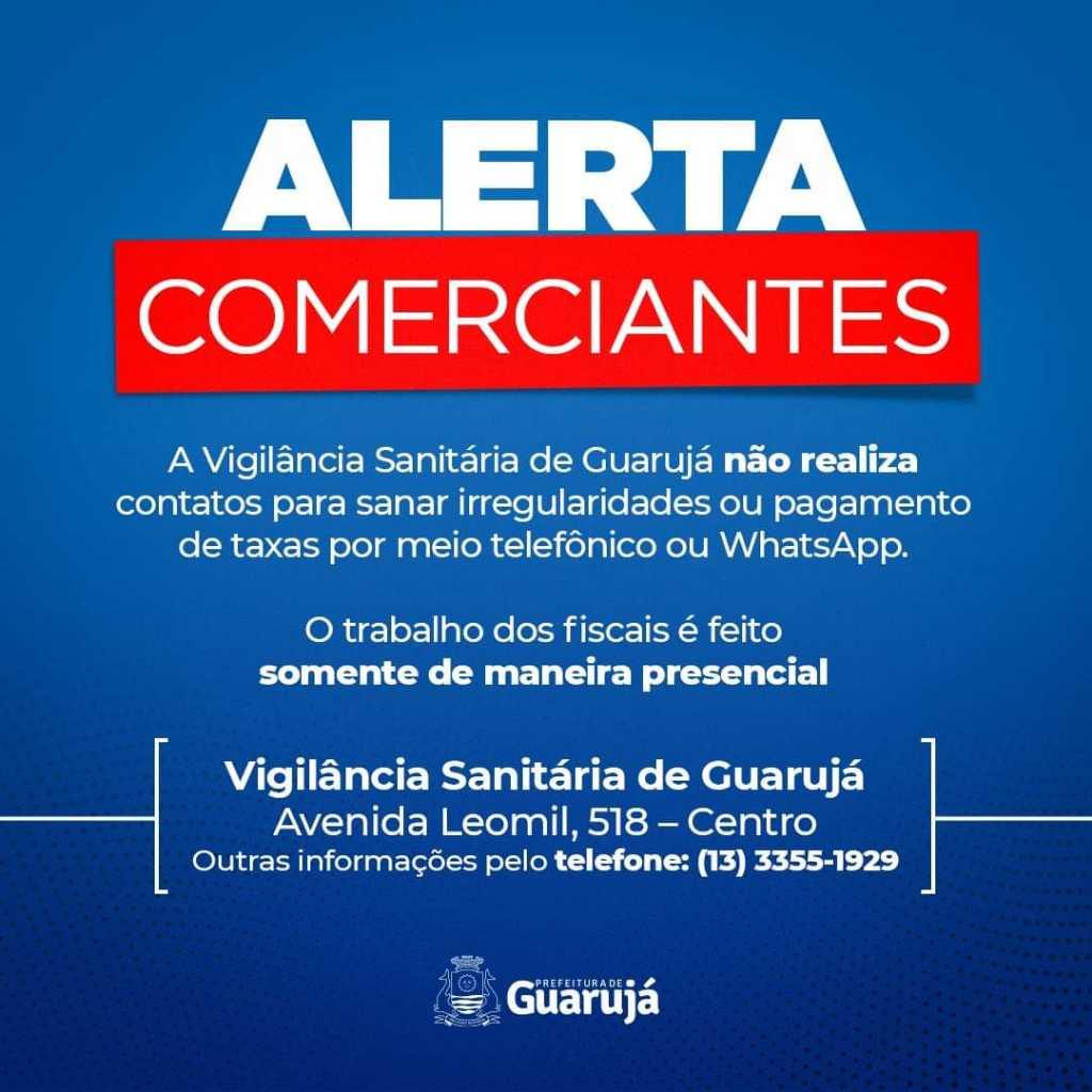 ALERTA AOS COMERCIANTES DE GUARUJÁ
