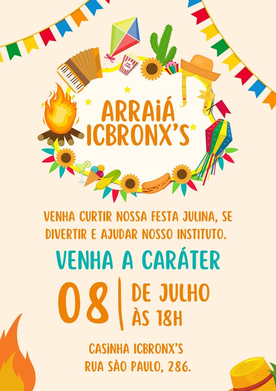 Instituto Charles do Bronxs realiza o Arraiá no dia 8 de julho, em Guarujá