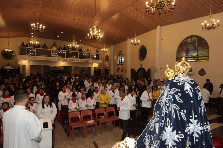 Missa com a imagem da Padroeira de Santos celebra os 47 anos da Zona Noroeste