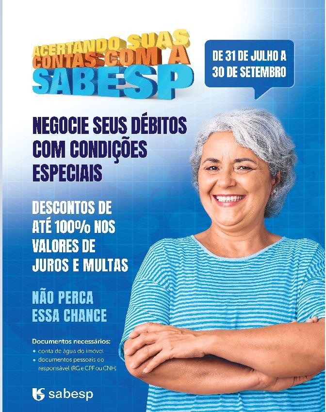 Sabesp inicia mutirão de negociação de dívidas em todas as cidades operadas pela Companhia