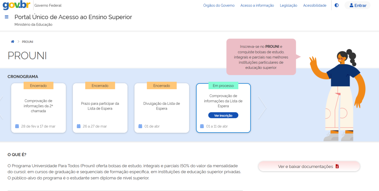Prouni: convocados da lista de espera devem entregar dados até sexta