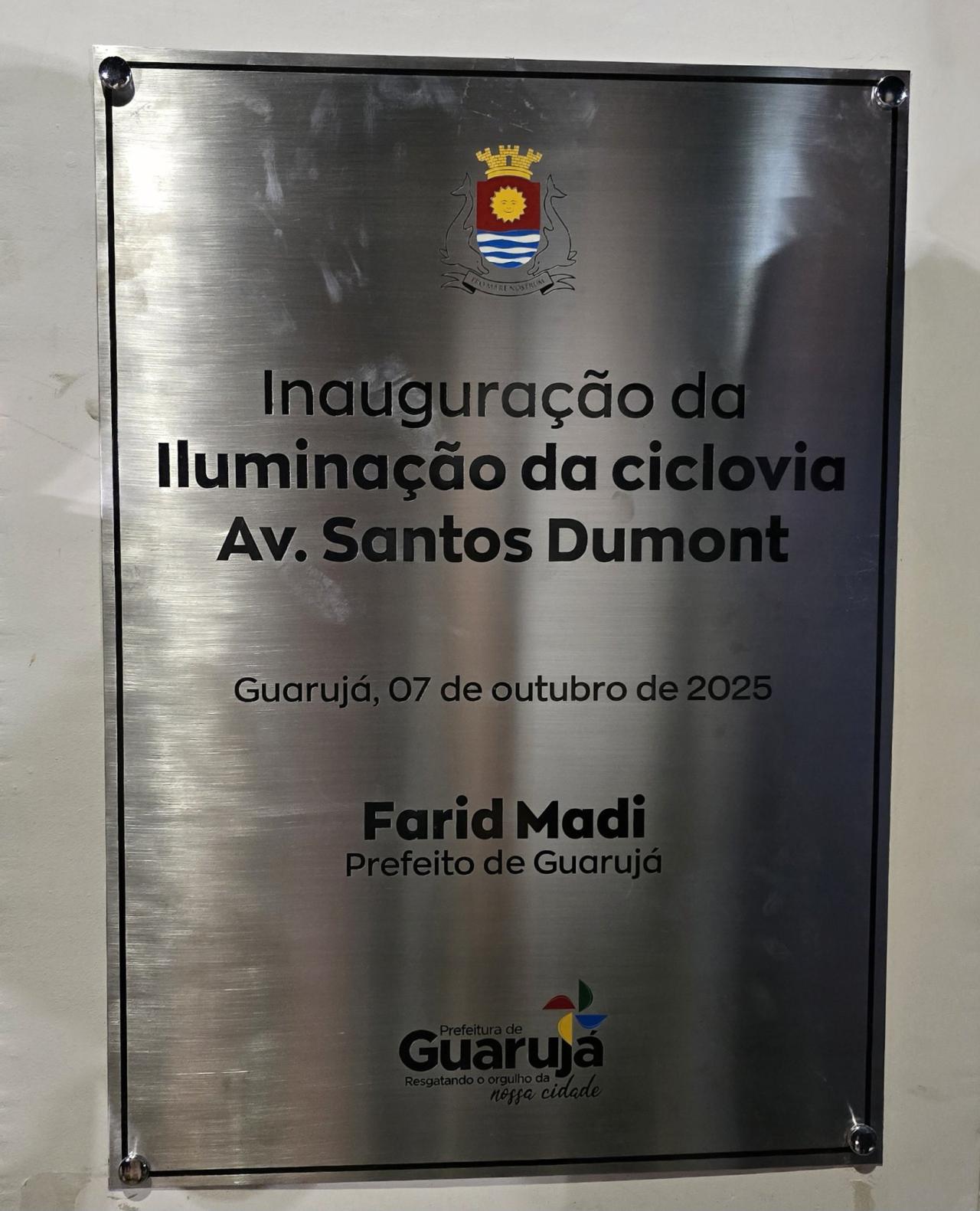 Guarujá inaugura nova iluminação em LED da ciclovia da Avenida Santos Dumont