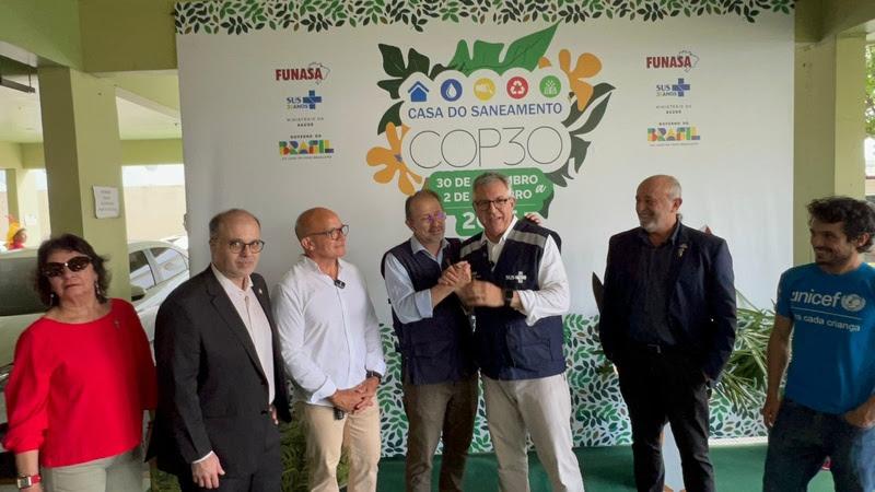 Ministro Padilha reforça papel da Funasa na COP30 em visita à Casa do Saneamento