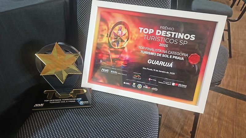 Guarujá vence Prêmio Top Destinos  Turísticos na categoria Sol e Praia